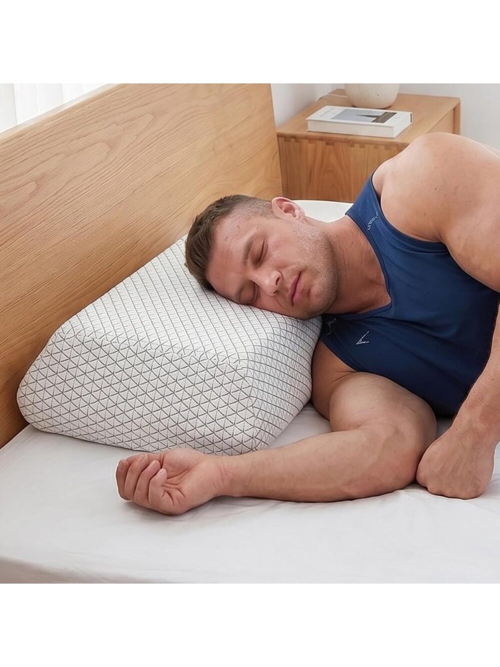 〽️High Profile Bed Pillow for Heavy Big Guy Thick Firm Support Memory Foam New
